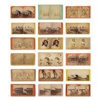 [Native Americana]. A group of 18 stereoviews of Native American subjects in the Great Lakes, Michigan, Wisconsin, and Minnesota.