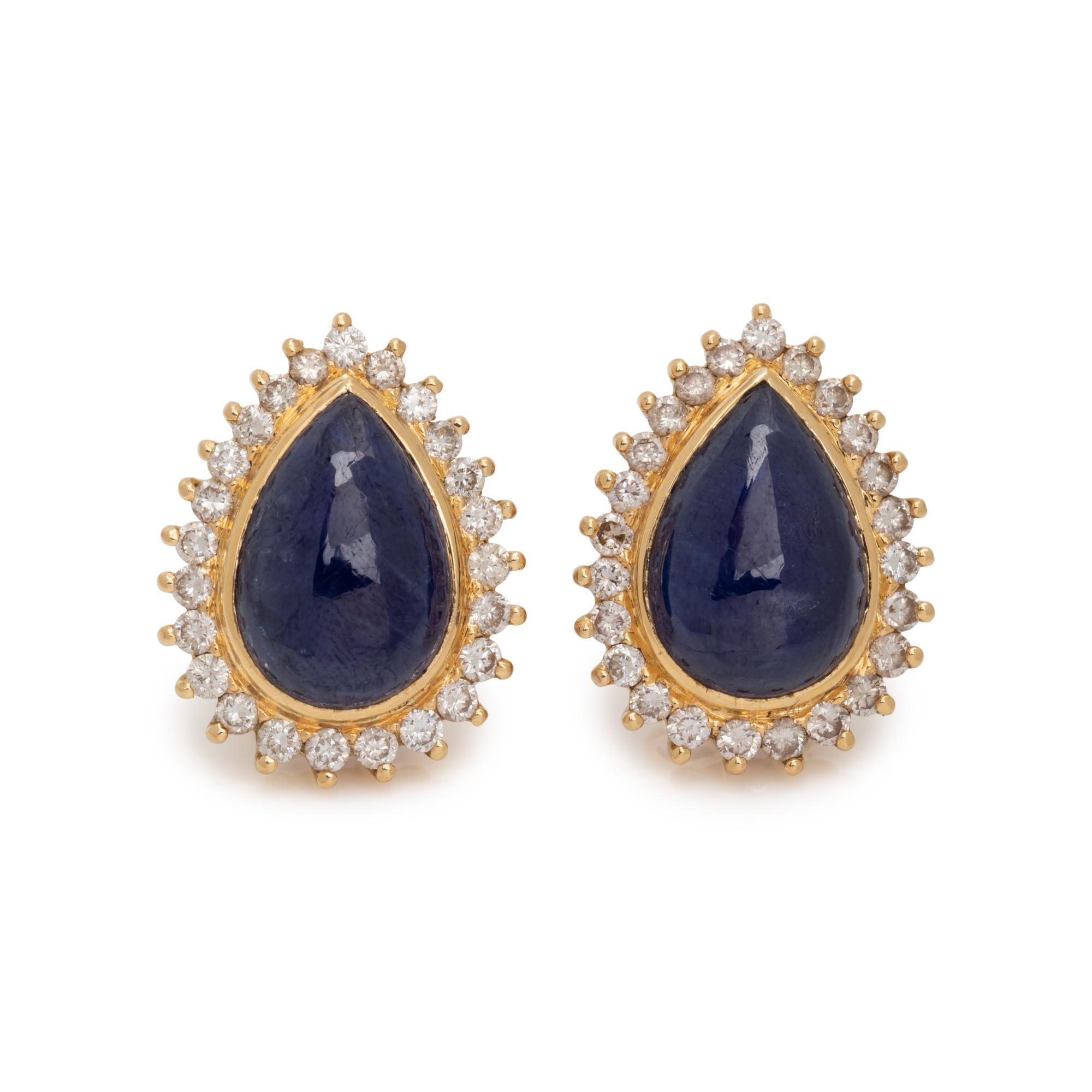 SAPPHIRE AND DIAMOND EARRINGS