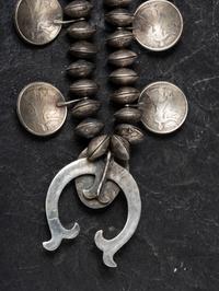 Navajo Silver Dollar Squash Blossom Necklace