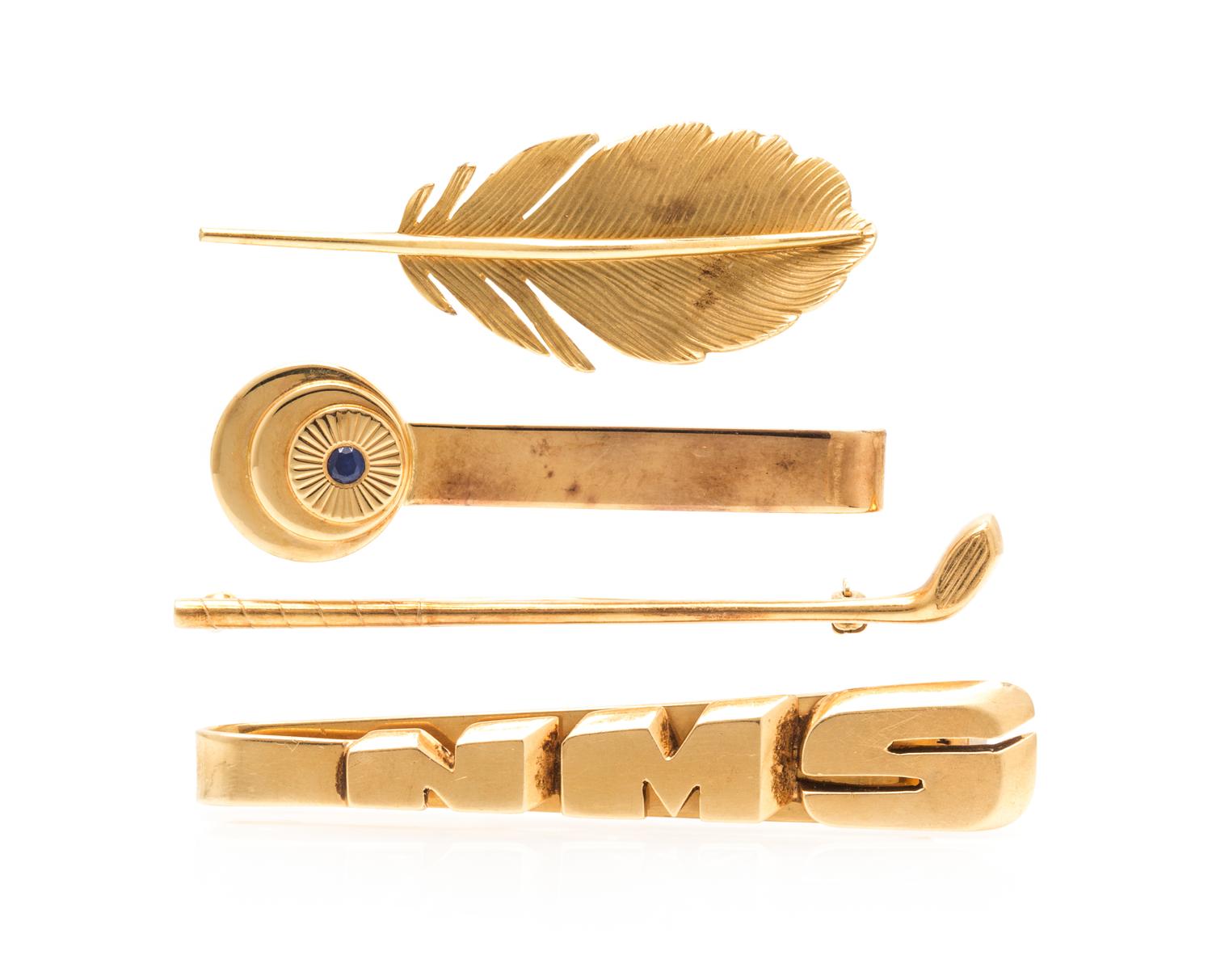 A Collection of Yellow Gold Jewelry, 19.40 dwts.