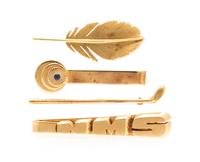 A Collection of Yellow Gold Jewelry, 19.40 dwts.