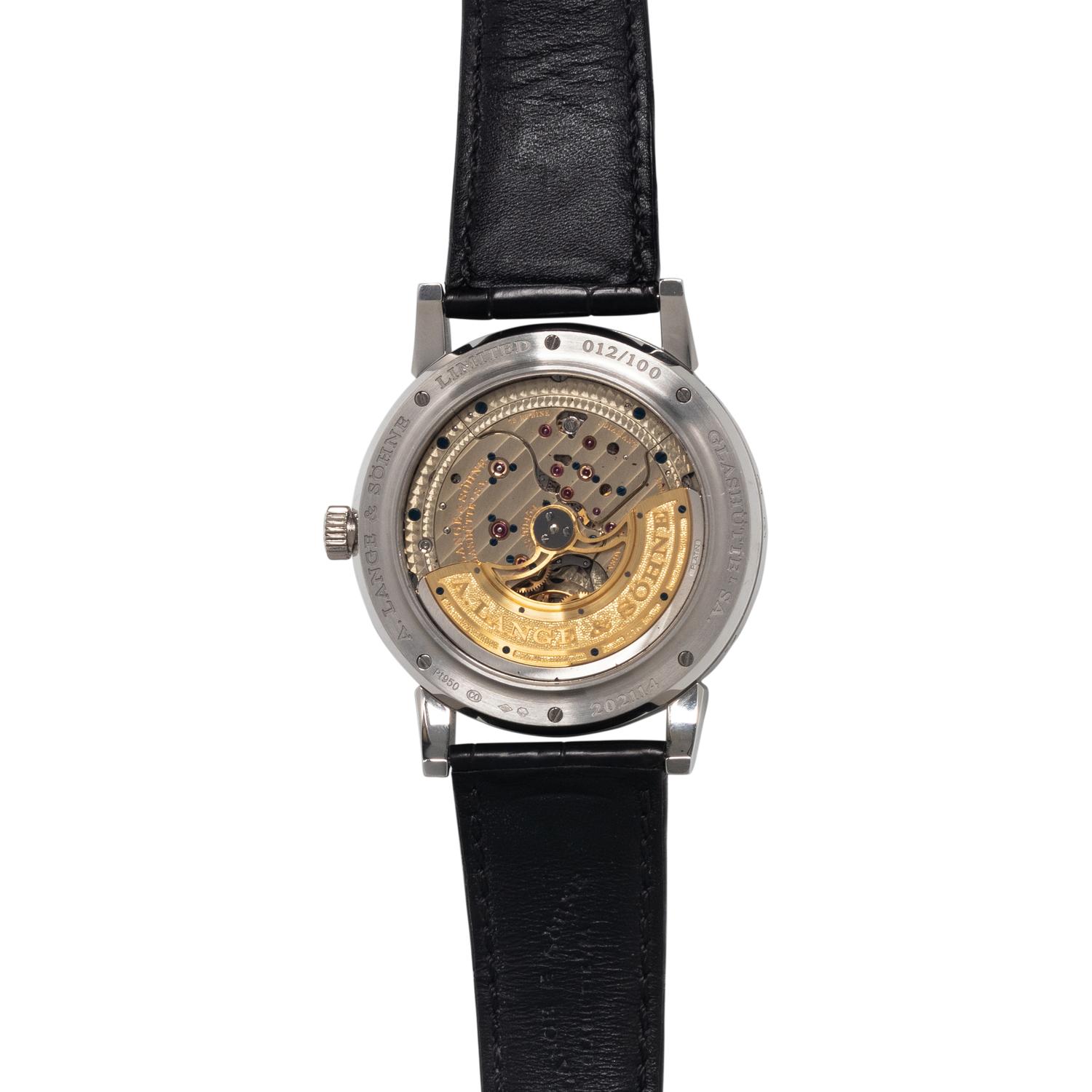 AN EXCEPTIONAL A. LANGE & SÖHNE, REF. 720.025 PLATINUM 'LANGE 1 TOURBILLON PERPETUAL CALENDAR' WATCH