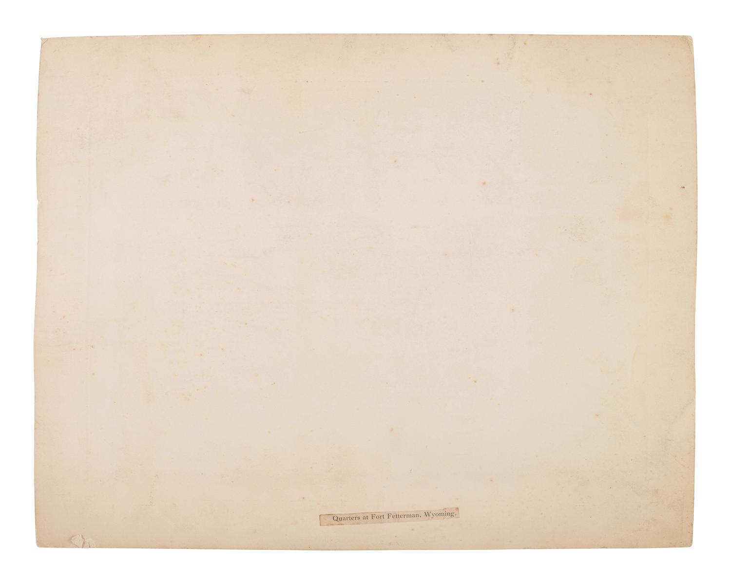 HOWARD, Charles (b. ca 1842-?), photographer. Three photographs of Fort Fetterman, Wyoming Territory, incl. camp of the 2nd Cavalry near the North Platte River.