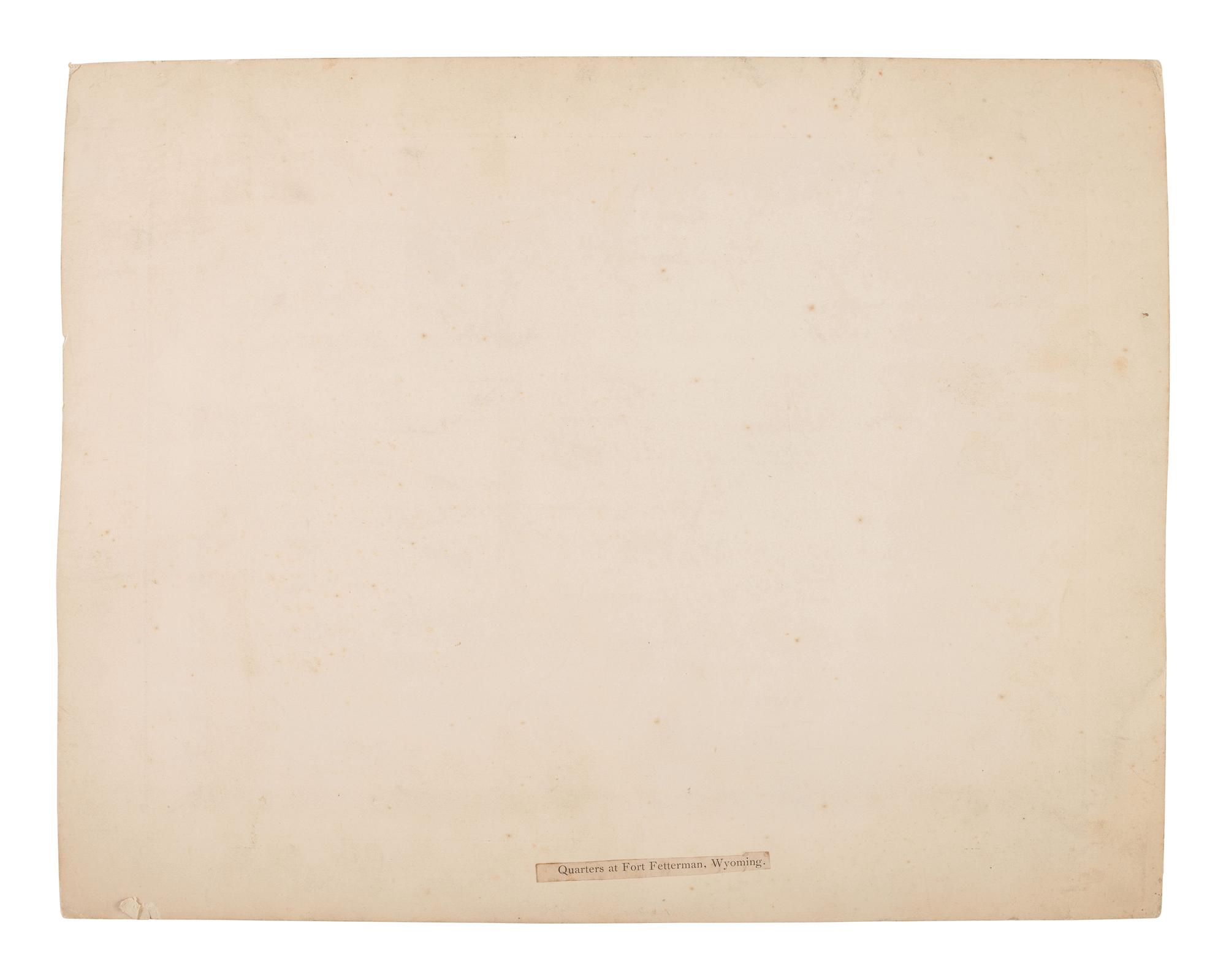 HOWARD, Charles (b. ca 1842-?), photographer. Three photographs of Fort Fetterman, Wyoming Territory, incl. camp of the 2nd Cavalry near the North Platte River.