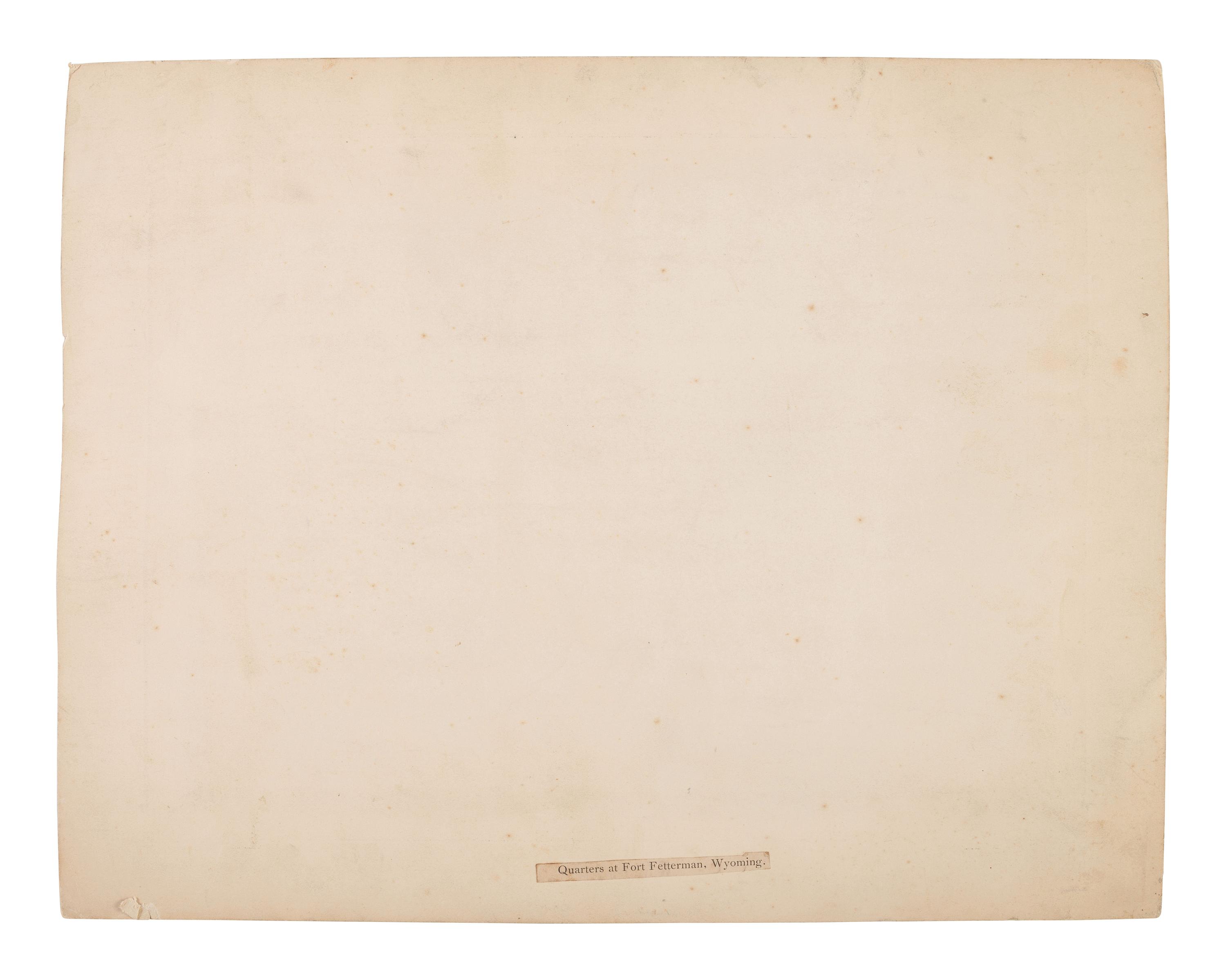 HOWARD, Charles (b. ca 1842-?), photographer. Three photographs of Fort Fetterman, Wyoming Territory, incl. camp of the 2nd Cavalry near the North Platte River.