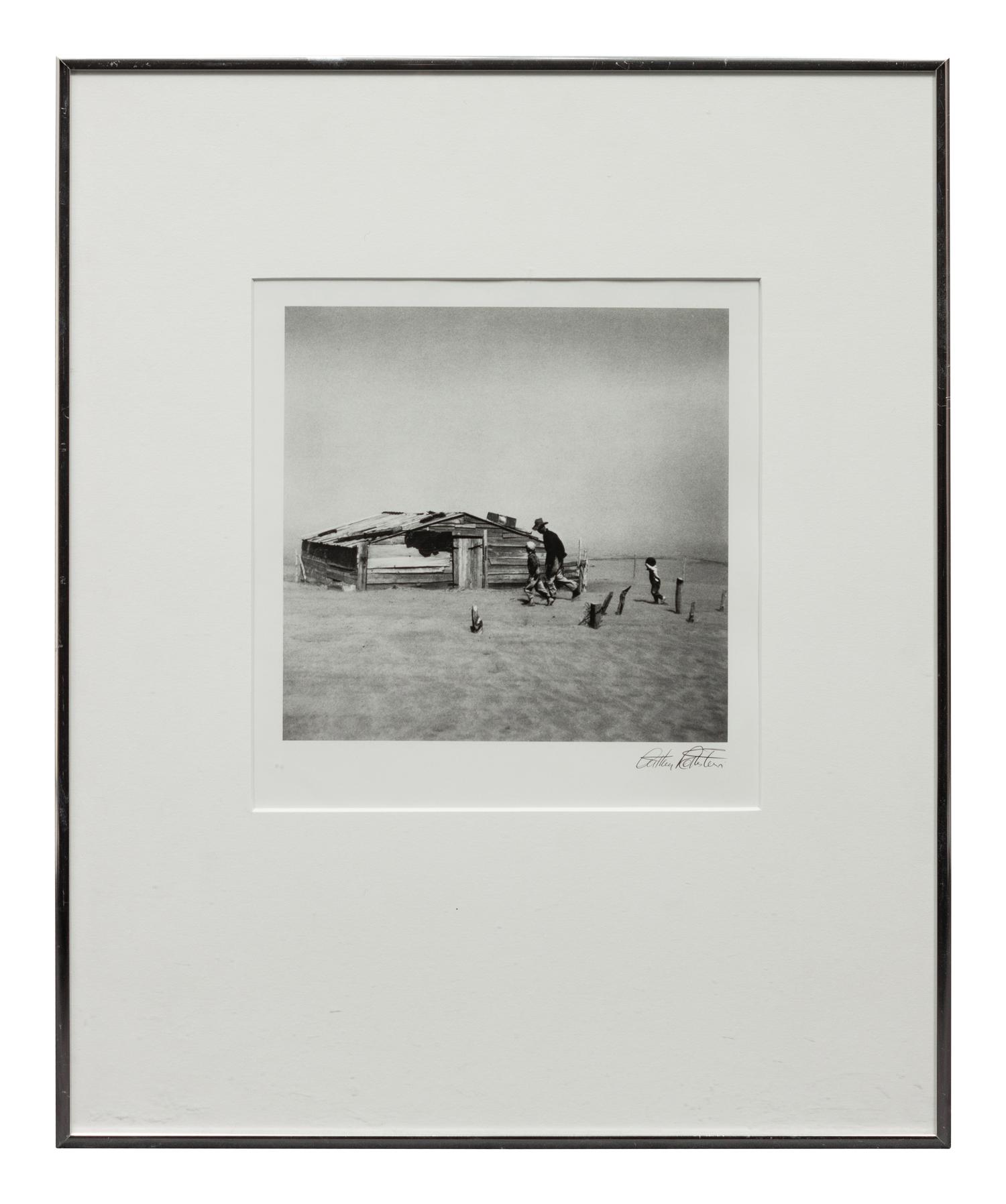 A group of four photographs ( Vernon Evans, Migrant from South Dakota, Montana , 1936; Minnie Knox, Garrett County, Maryland, 1937 (printed 1976); Oklahoma Migrants, 1936; Dust Storm, Cimarron County, Oklahoma, 1936)