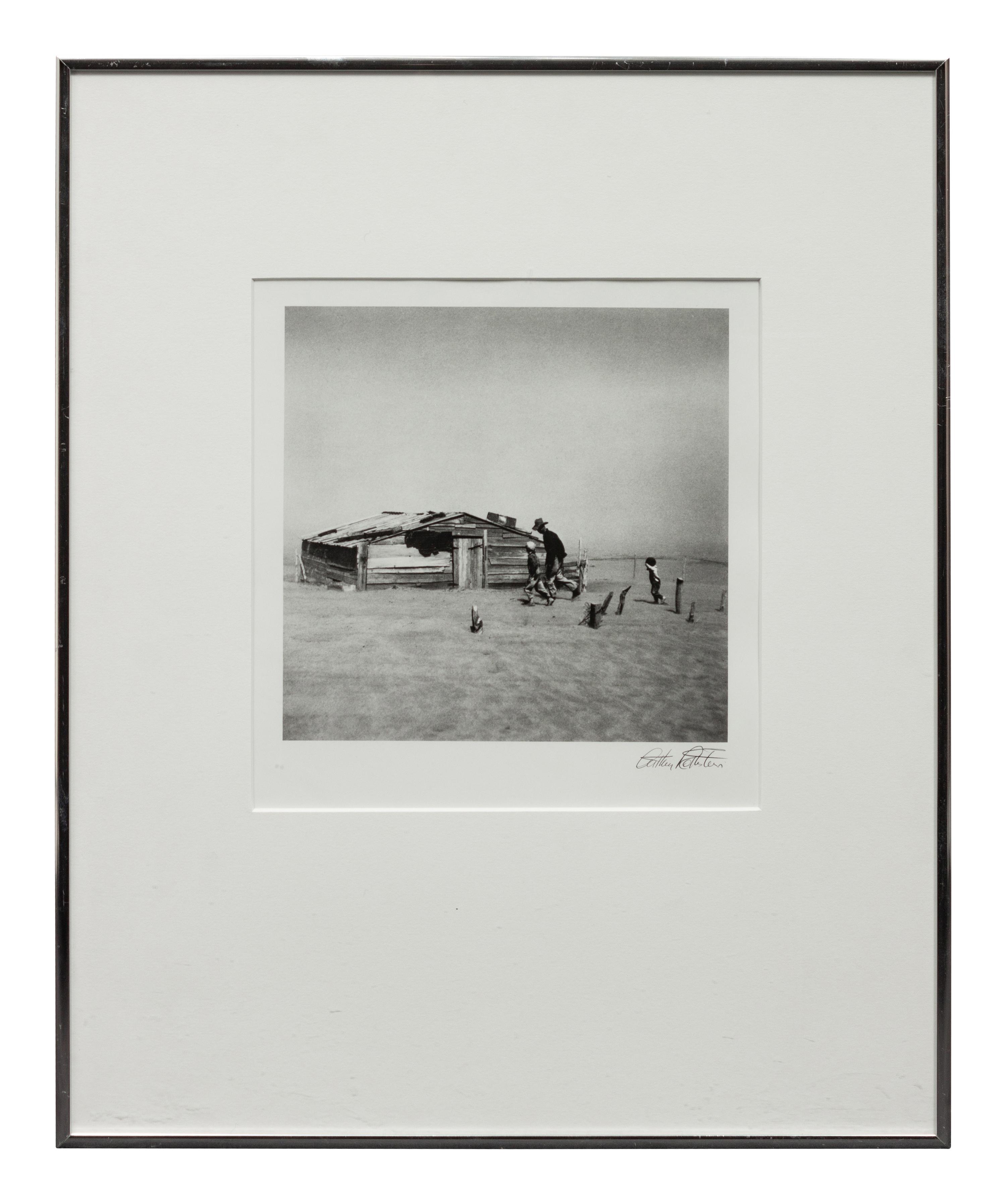 A group of four photographs ( Vernon Evans, Migrant from South Dakota, Montana , 1936; Minnie Knox, Garrett County, Maryland, 1937 (printed 1976); Oklahoma Migrants, 1936; Dust Storm, Cimarron County, Oklahoma, 1936)