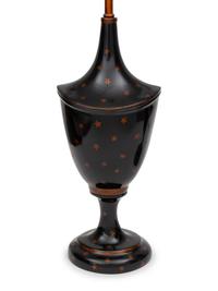 A Pair of Painted Urn-Form Table Lamps