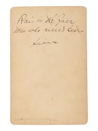 [GOFF, O.S. (1843-1916), photographer]. Cabinet card portrait of Rain-in-the-Face. [Bismarck, Dakota Territory].