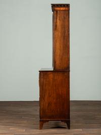 A George III Figured Mahogany Secretary Bookcase