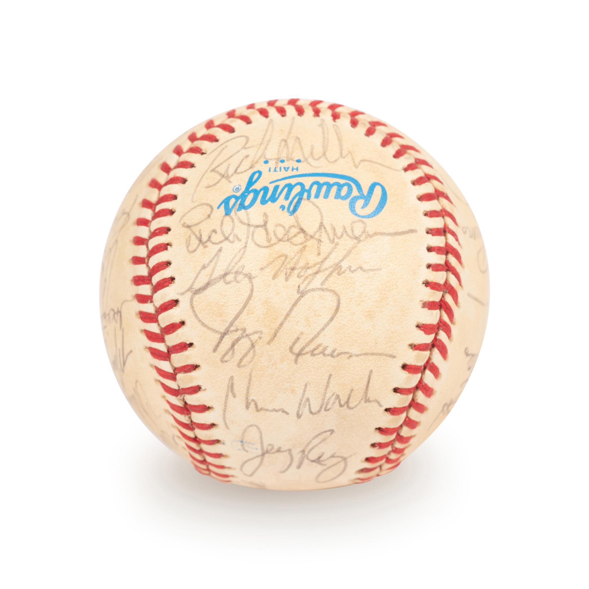 A 1983 Boston Red Sox Team Signed Autograph Baseball with 25 Signatures (Beckett Authentication Services Letter BAS Certified),