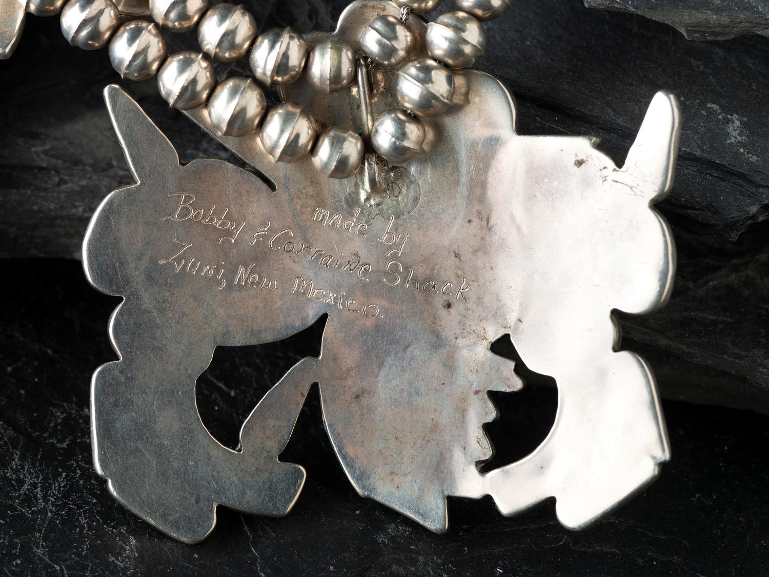 Channel Inlay Hummingbird Squash Blossom Necklace Suite