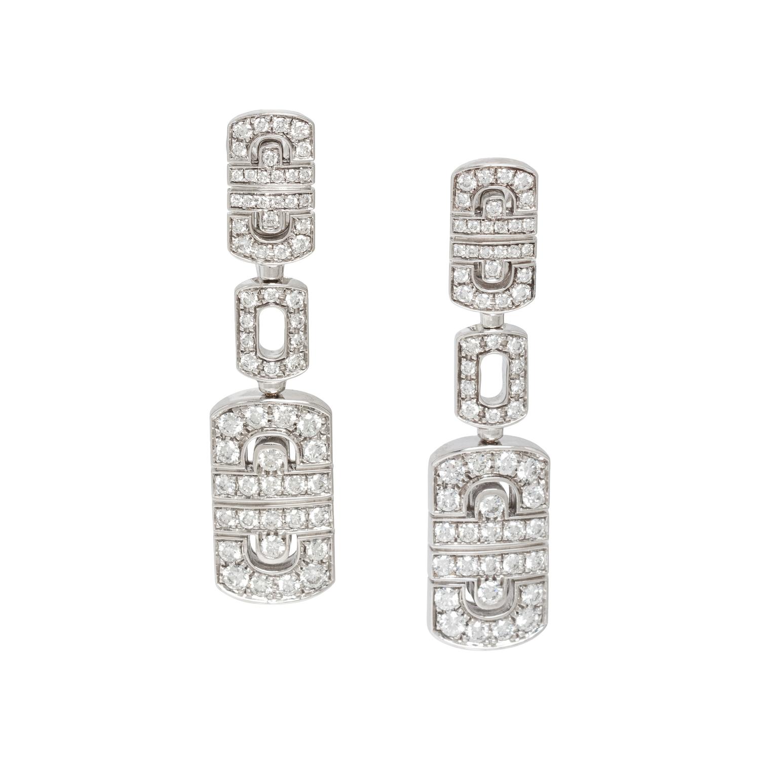 BVLGARI, DIAMOND 'PARENTESI' EARCLIPS