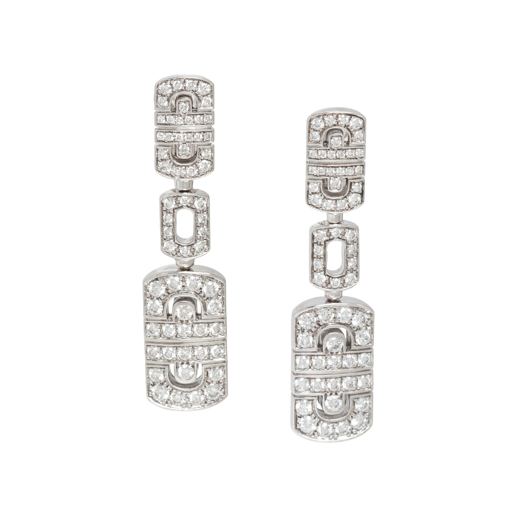 BVLGARI, DIAMOND 'PARENTESI' EARCLIPS