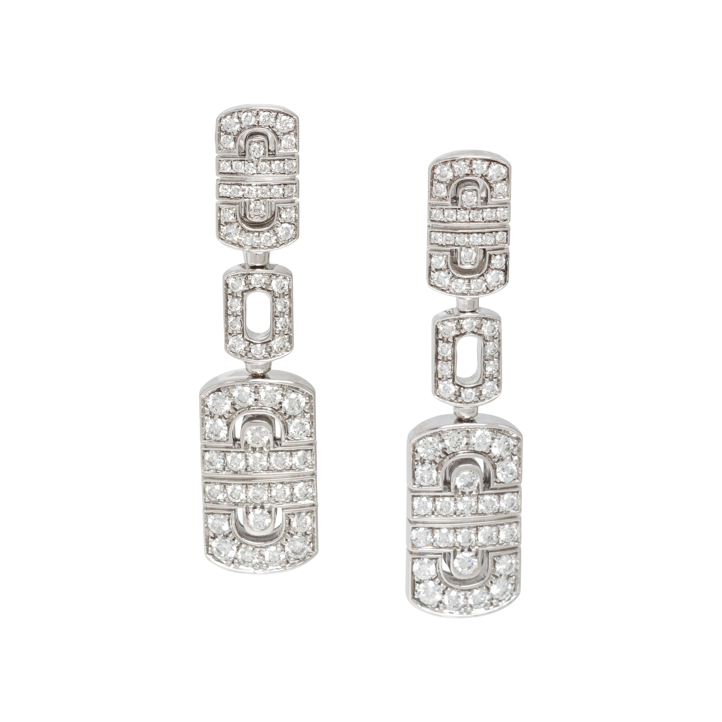 BVLGARI, DIAMOND 'PARENTESI' EARCLIPS