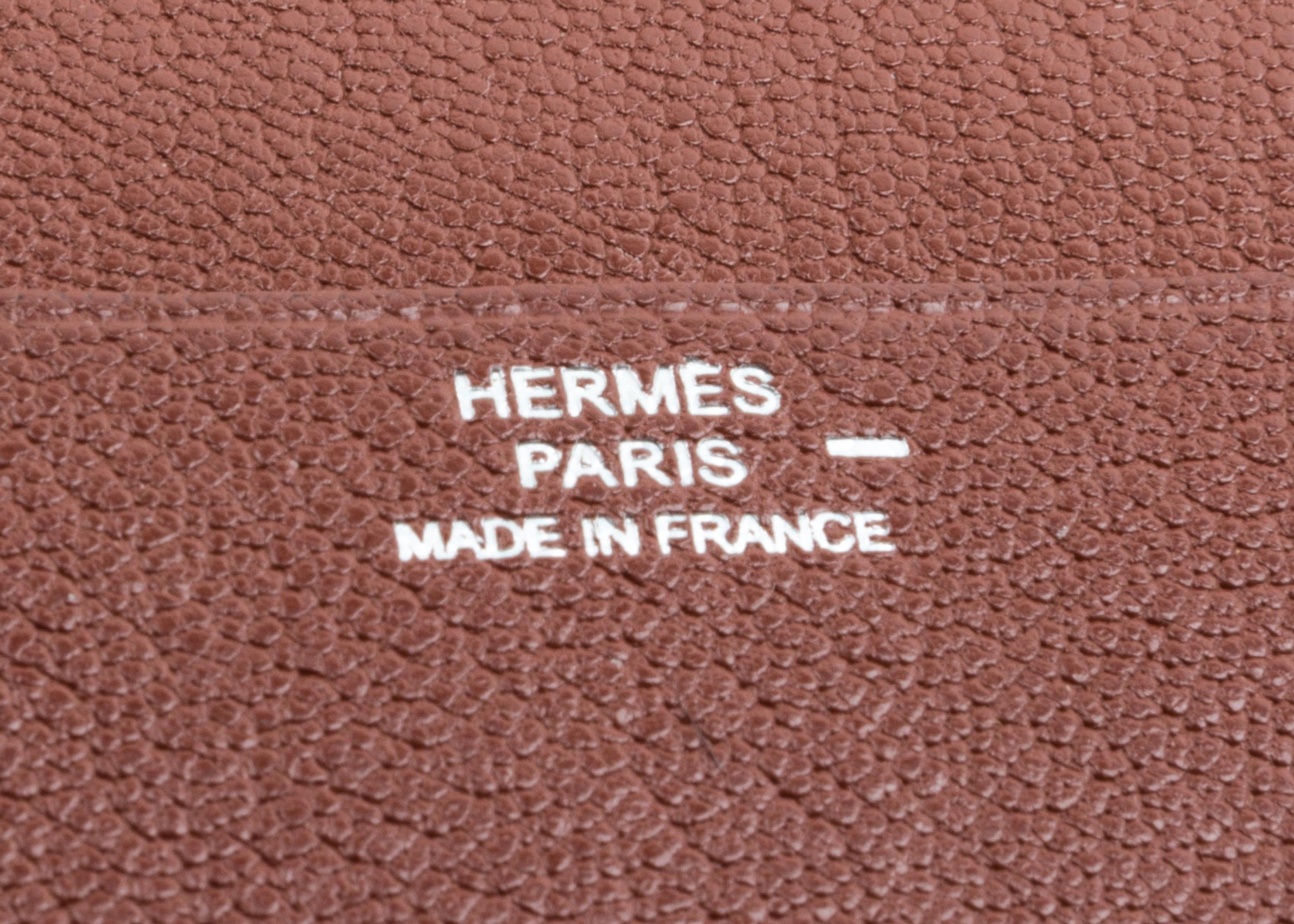 An Hermes Brown Lizard GM Agenda, 7" x 5.5" x .5".