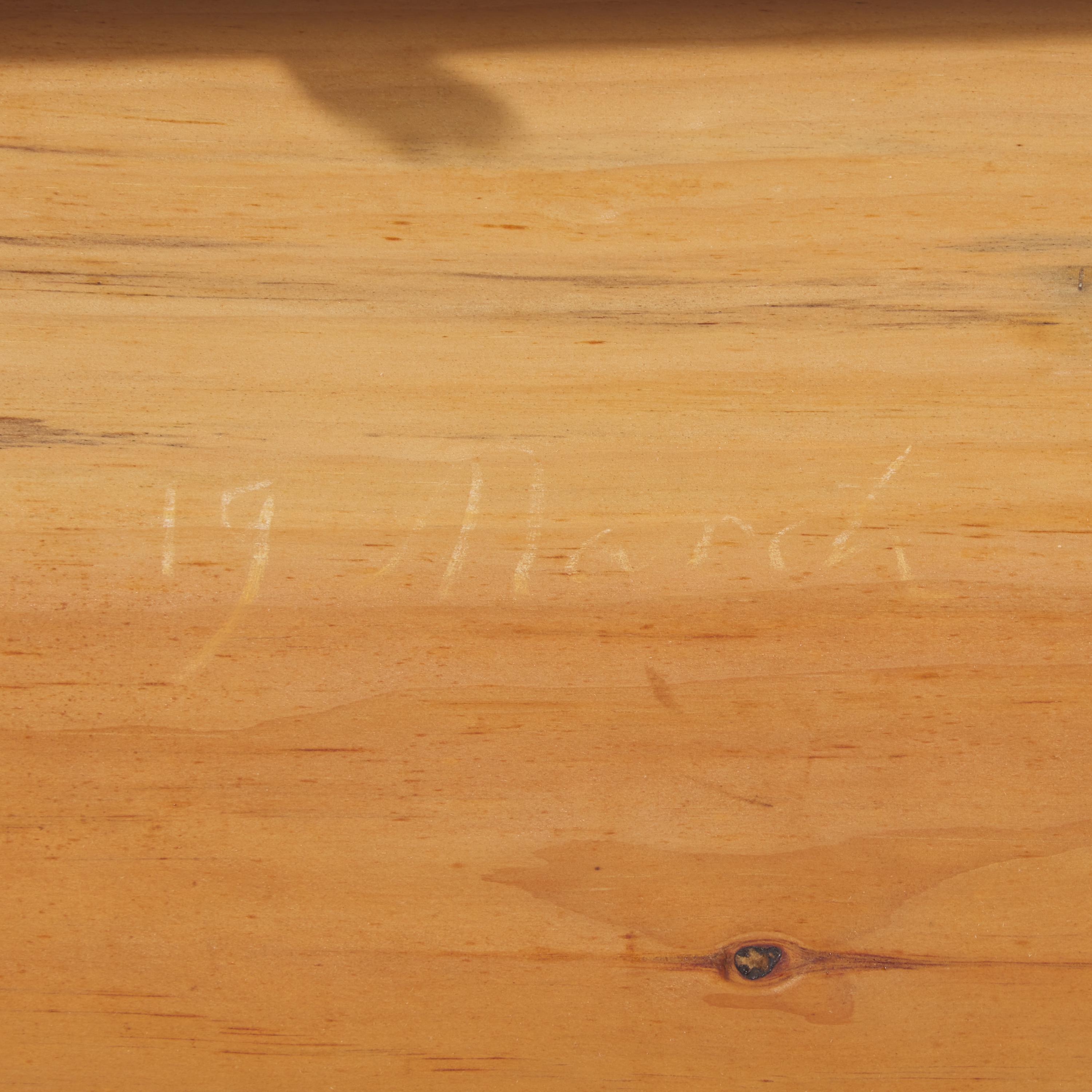 A Federal Blue-Painted Pine Domed Blanket Chest