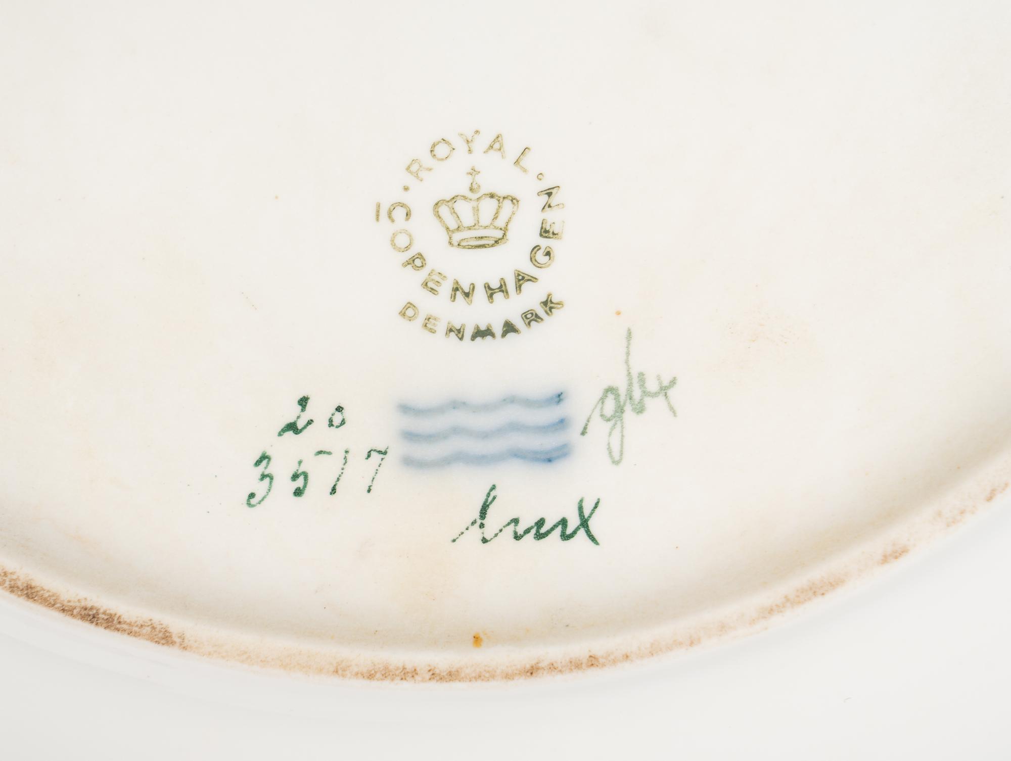 Two Royal Copenhagen Flora Danica Porcelain Oval Platters