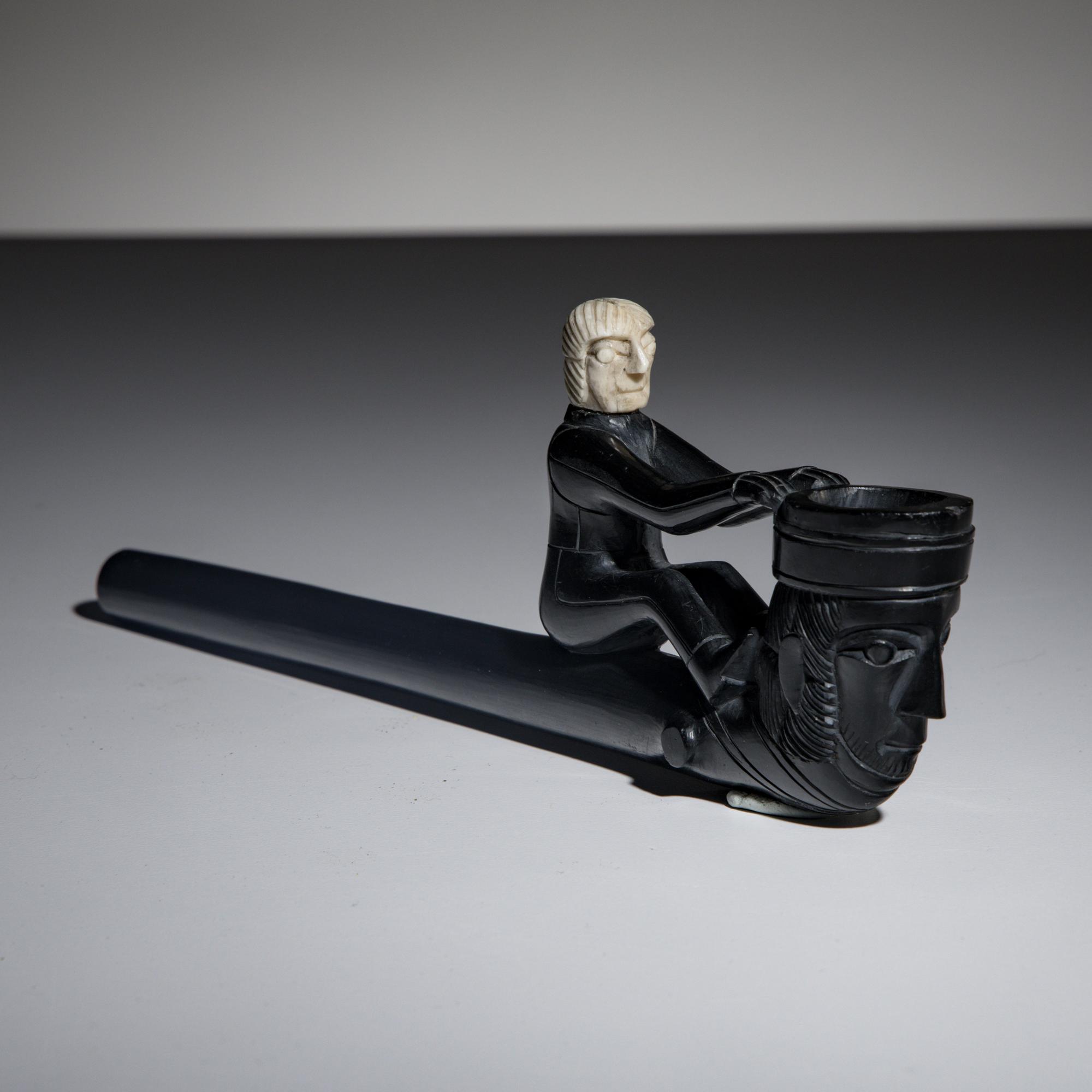 Haida Argillite Portrait Pipe