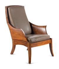 Wing Chair and Ottoman, 2009 Thos. Moser Cabinetmakers, Auburn, Maine