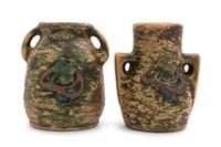 Two Roseville Imperial Pottery Vases Height of each 10 1/4 inches.
