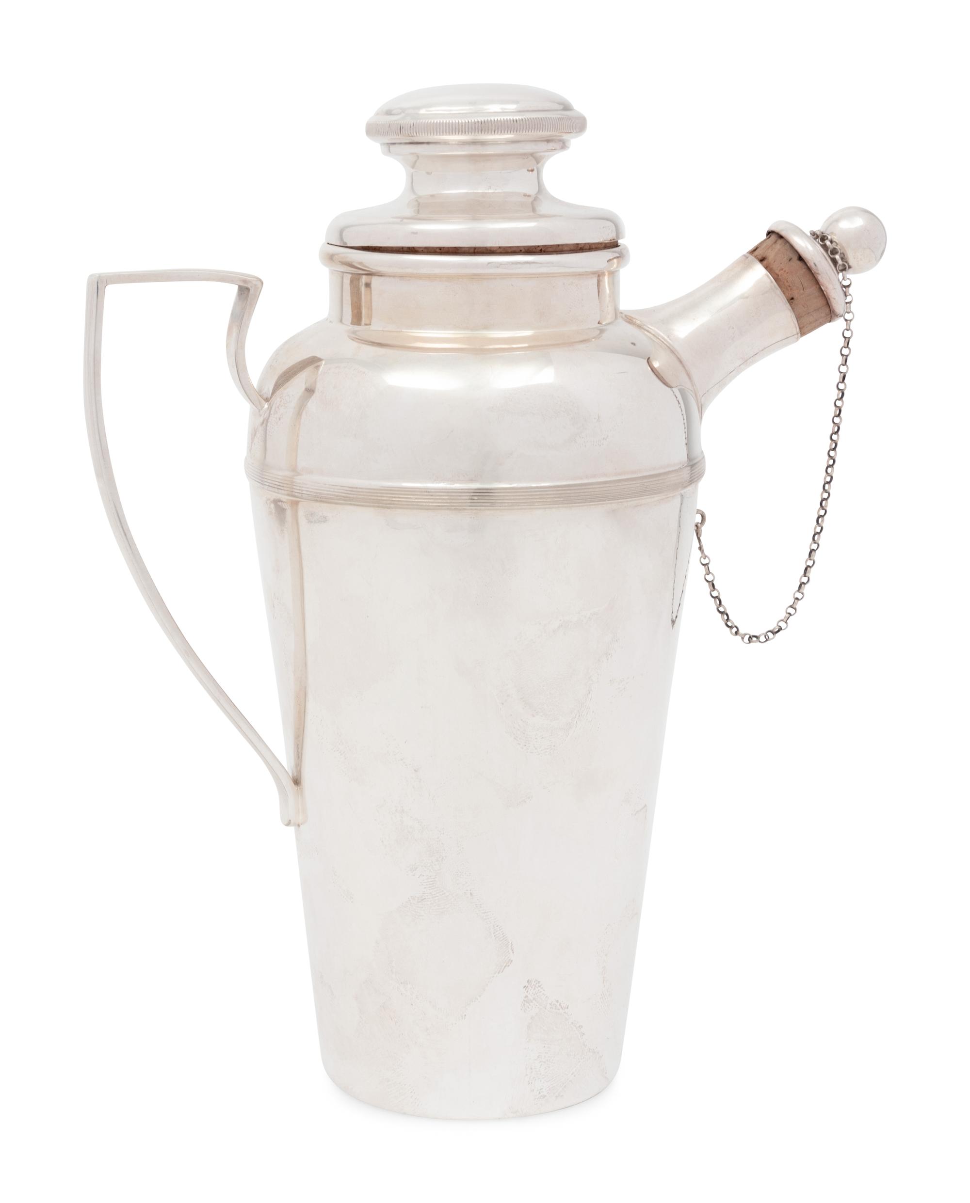 An English Silver-Plate Cocktail Shaker