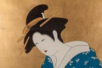 Two Japanese Ink and Color on Paper
