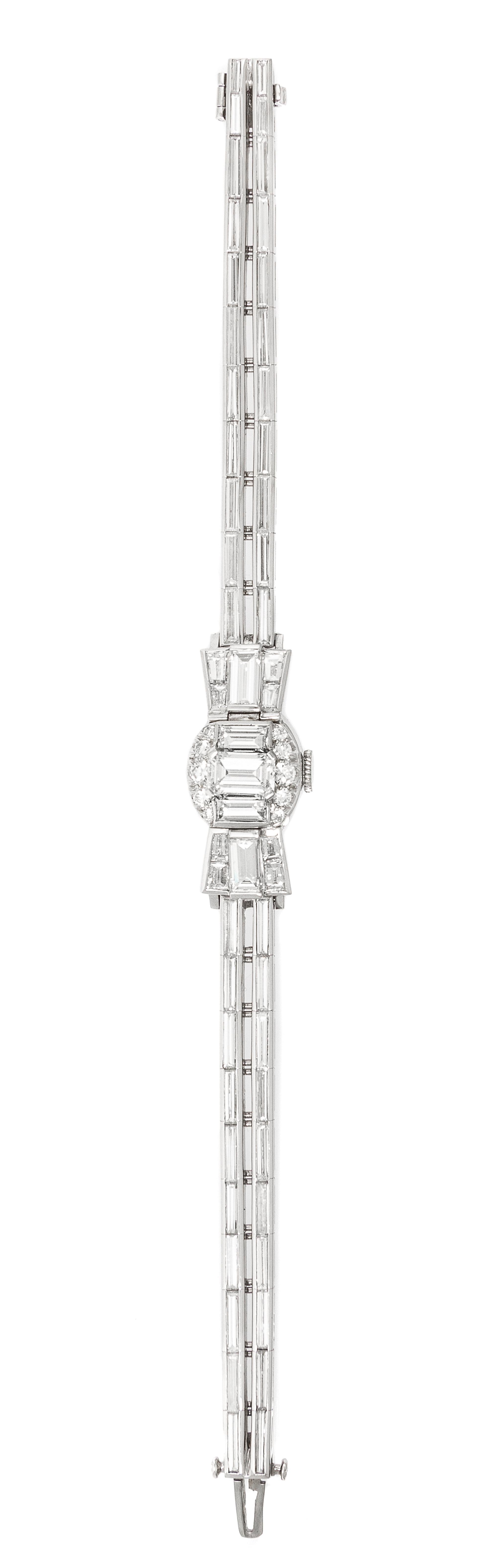 A Platinum and Diamond Surprise Watch, Lucien Piccard, 26.20 dwts.