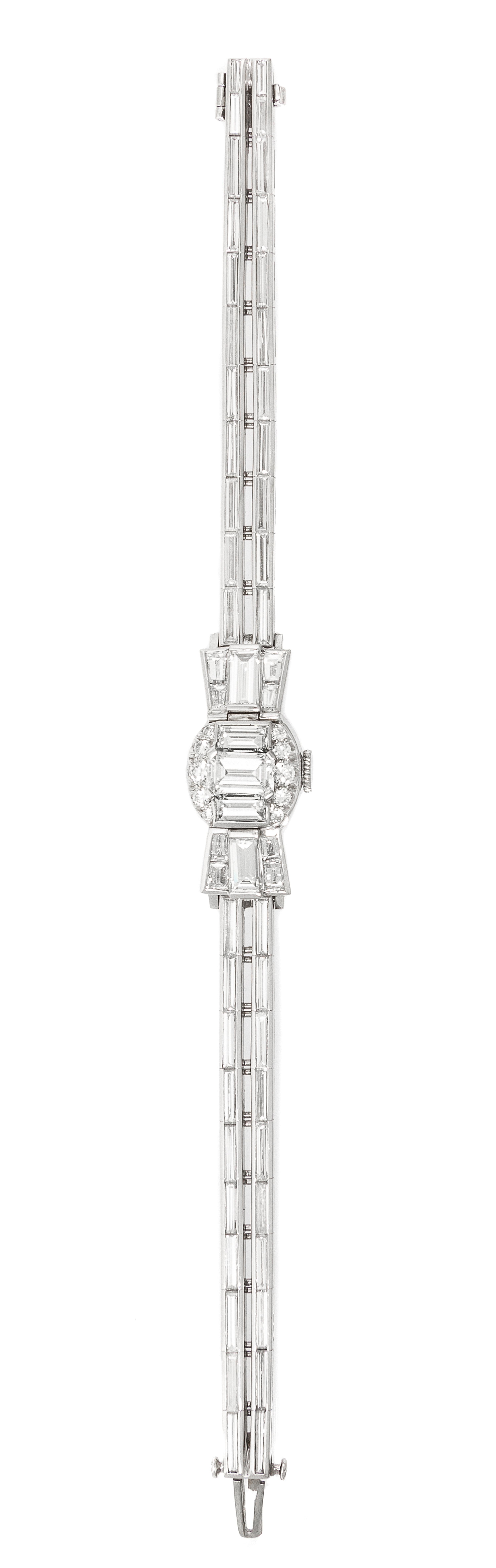 A Platinum and Diamond Surprise Watch, Lucien Piccard, 26.20 dwts.