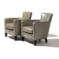 Christian Liaigre (French, 1943-2020) — Pair of Upholstered Library Club Chairs