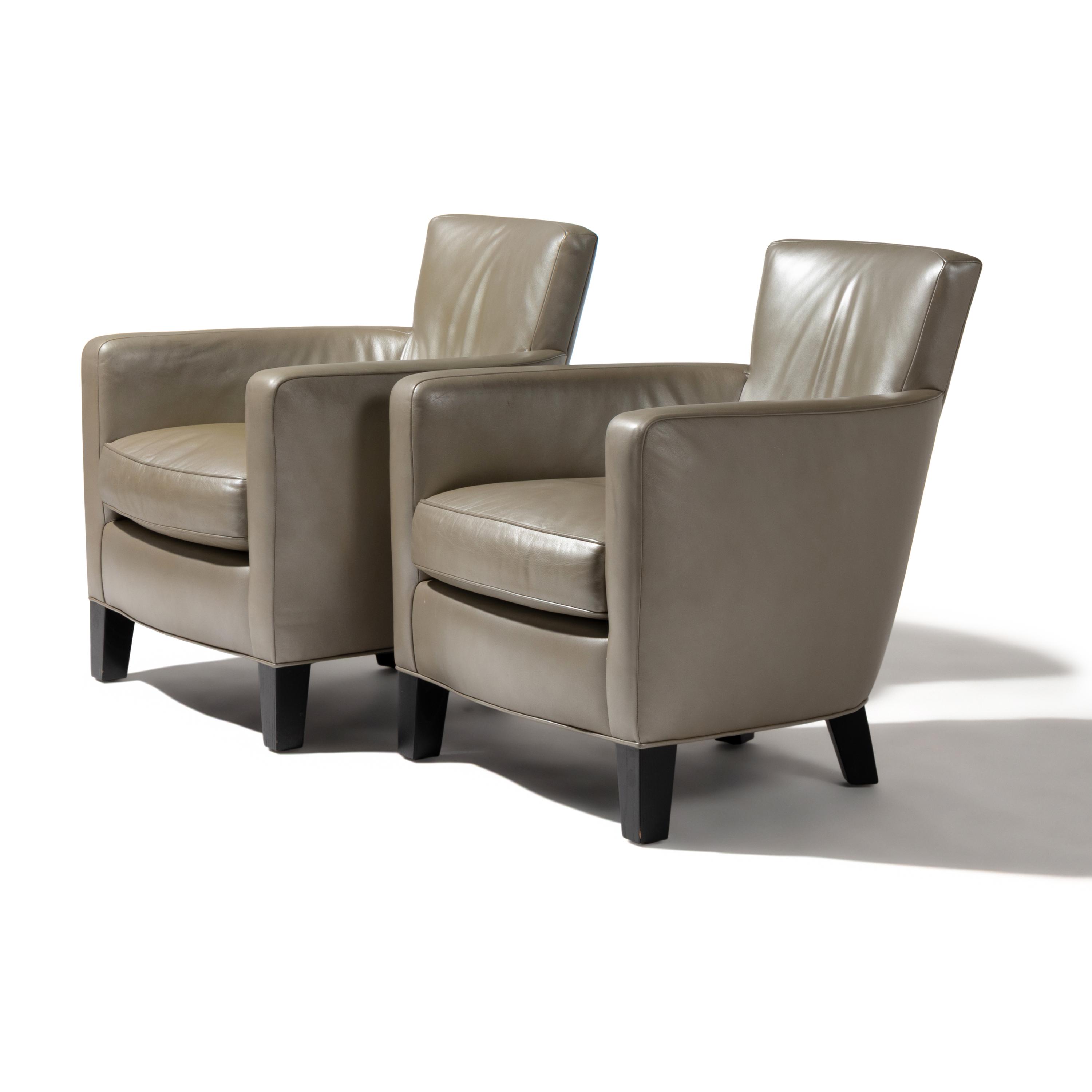 Christian Liaigre (French, 1943-2020) — Pair of Upholstered Library Club Chairs