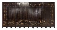 A Chinese Export Twelve-Panel Coromandel Screen