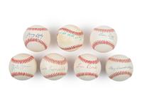 A Collection of Seven Negro League Greats Signed Autograph Baseballs (JSA)