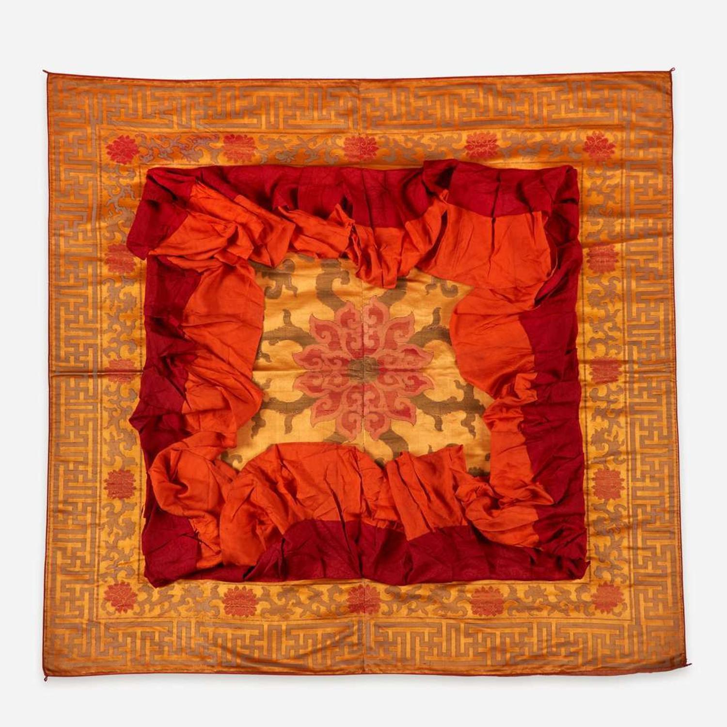 A Sino-Tibetan silk canopy