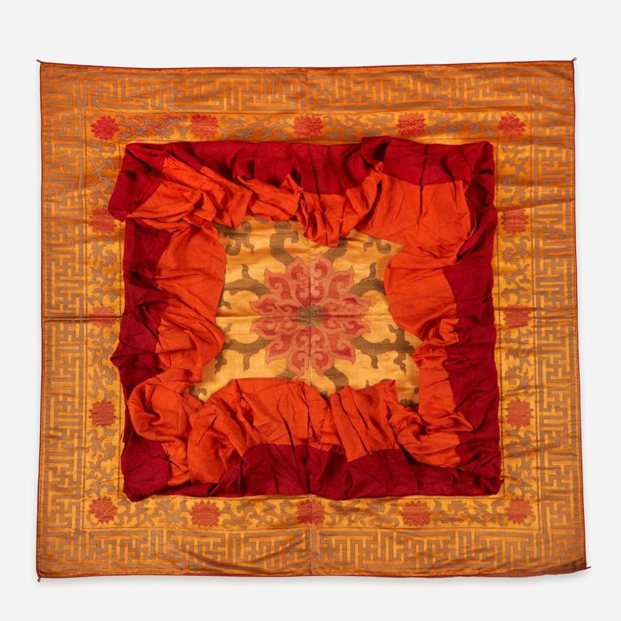 A Sino-Tibetan silk canopy