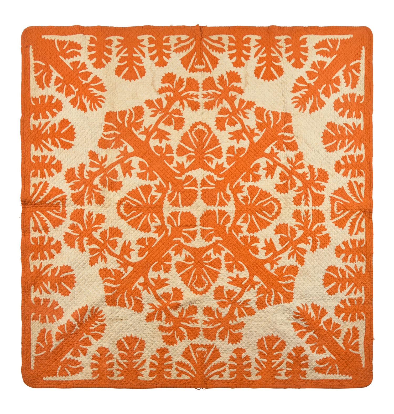 A Hawaiian Appliqued Quilt