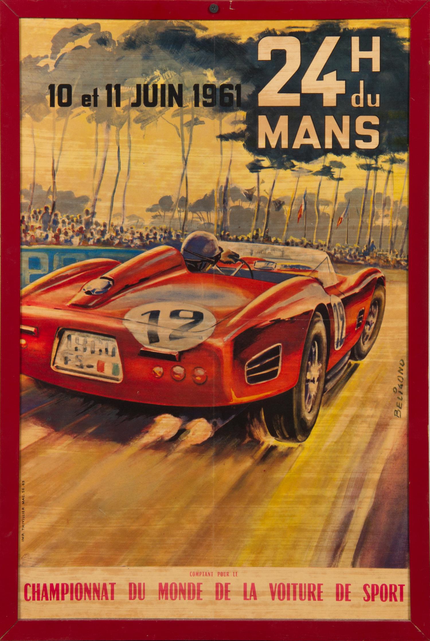 A Collection of Racing Posters Largest 36 x 24 1/8 inches (framed).