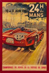 A Collection of Racing Posters Largest 36 x 24 1/8 inches (framed).