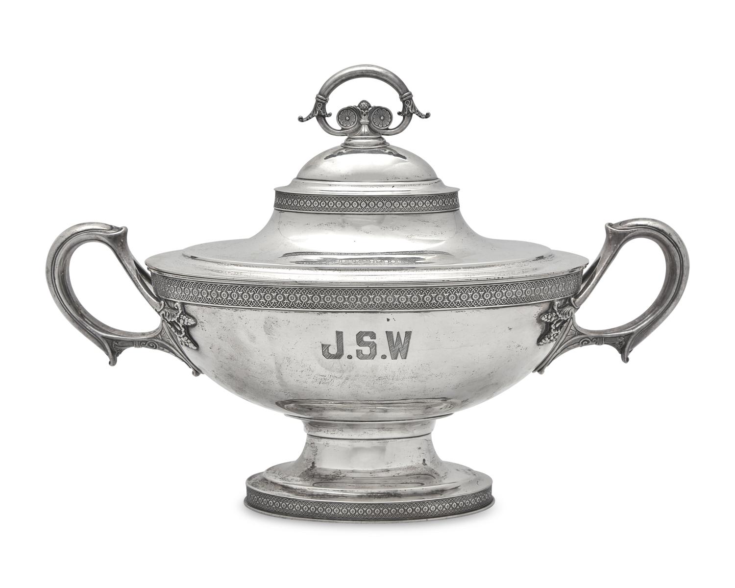 A Sterling Silver Covered Tureen, John C. Moore for Tiffany & Co., New York, NY, Circa 1870-1875