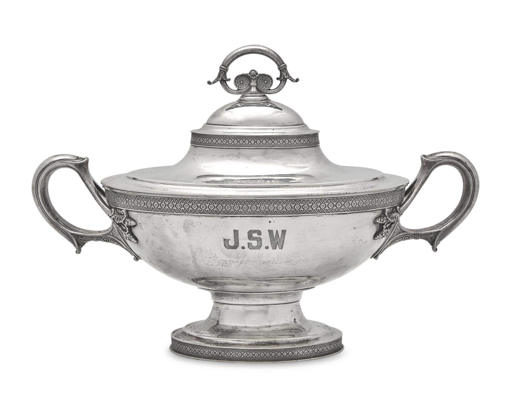 A Sterling Silver Covered Tureen, John C. Moore for Tiffany & Co., New York, NY, Circa 1870-1875