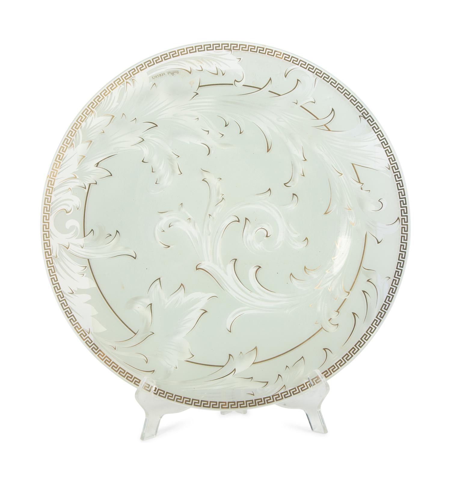 Two Versace for Rosenthal Arabesque Crystal Plates — 20TH CENTURY