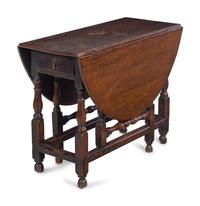 A William and Mary Style Oak Gate-Leg Table