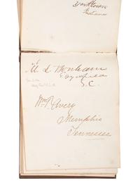 [POLITICS]. Autograph book with signatures from the James Buchanan administration, including: