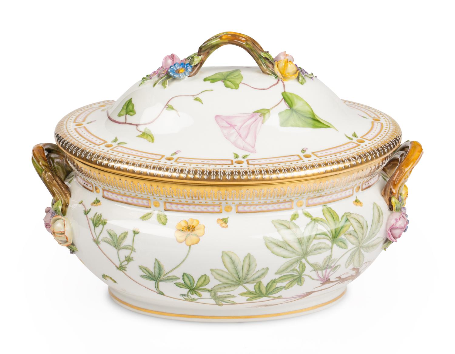 A Royal Copenhagen Flora Danica Porcelain Covered Tureen