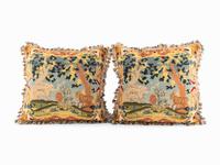 A Pair of Gros and Petit Point Upholstered Cushions