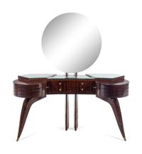 A French Art Deco Macassar Veneered Dressing Table and Chair