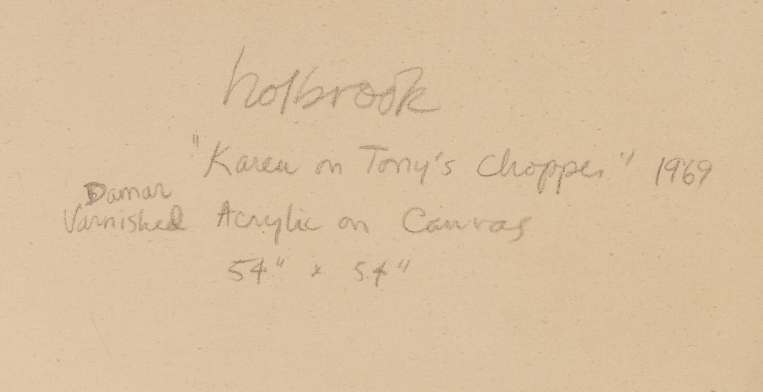 Karen on Tony's Chopper, 1969