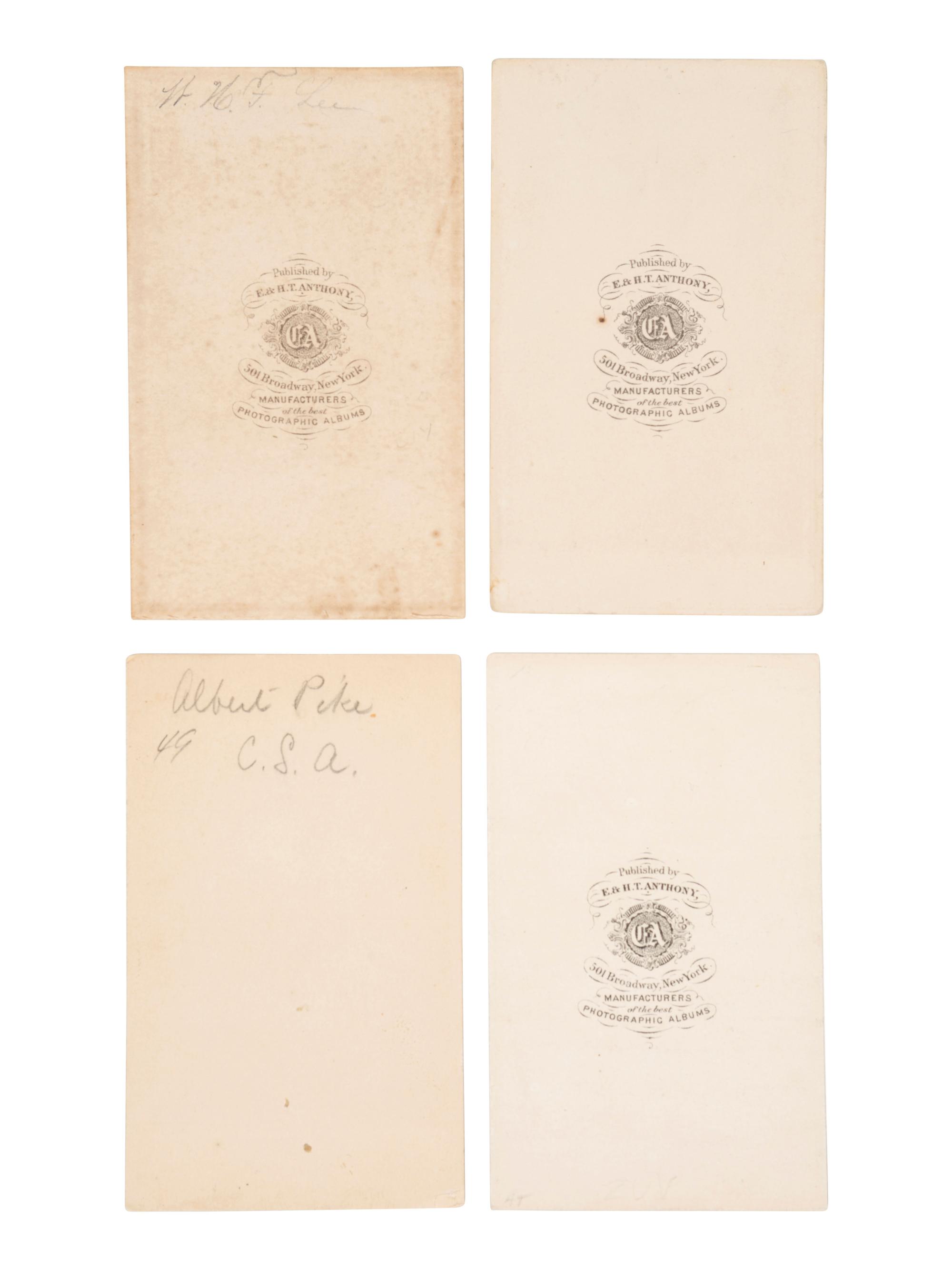 [CIVIL WAR]. 7 CDVs of Confederate generals incl. Joseph JOHNSTON, William Fitzhugh LEE & others.