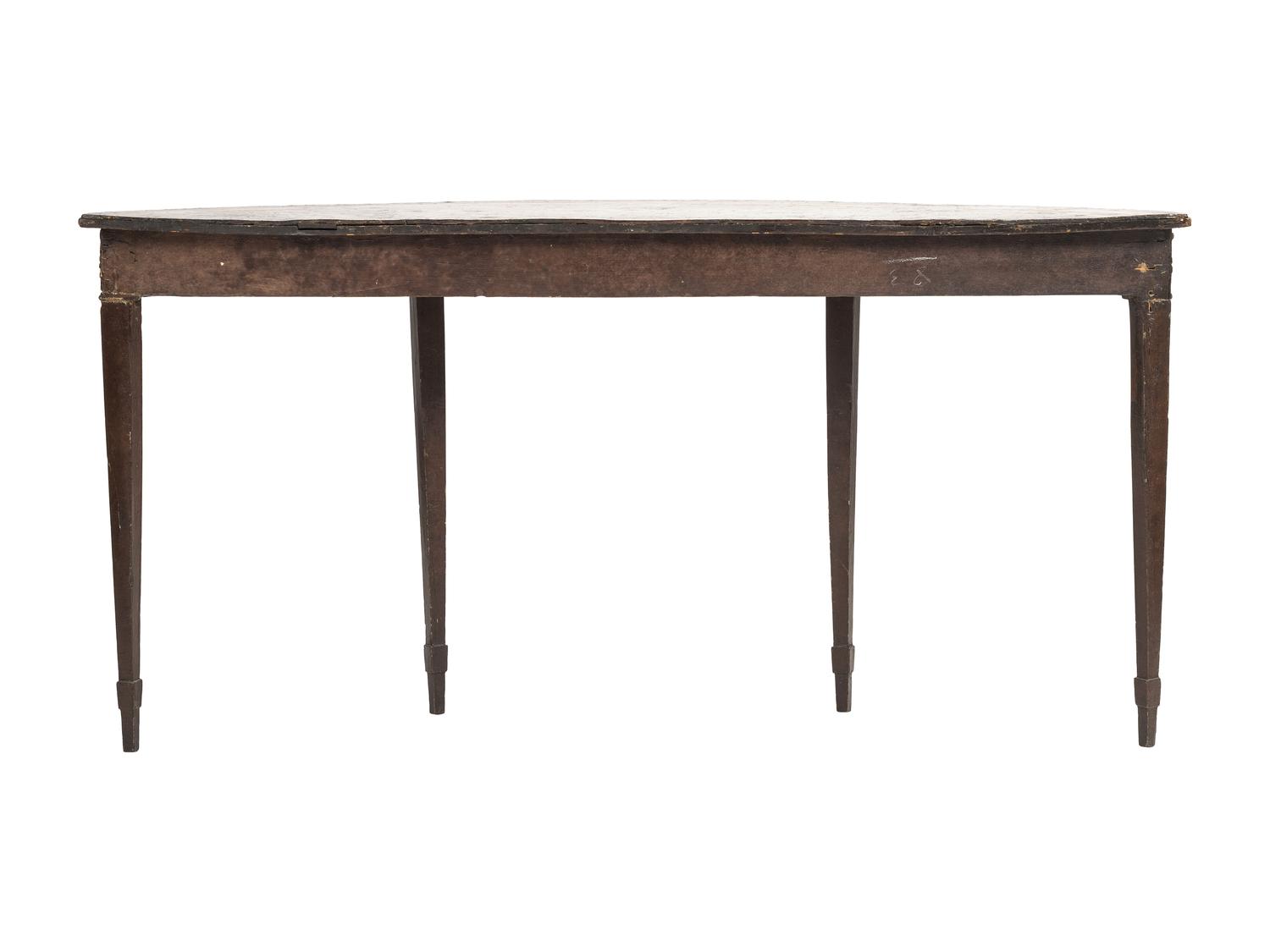 An Adam Style Demilune Mahogany Console Table