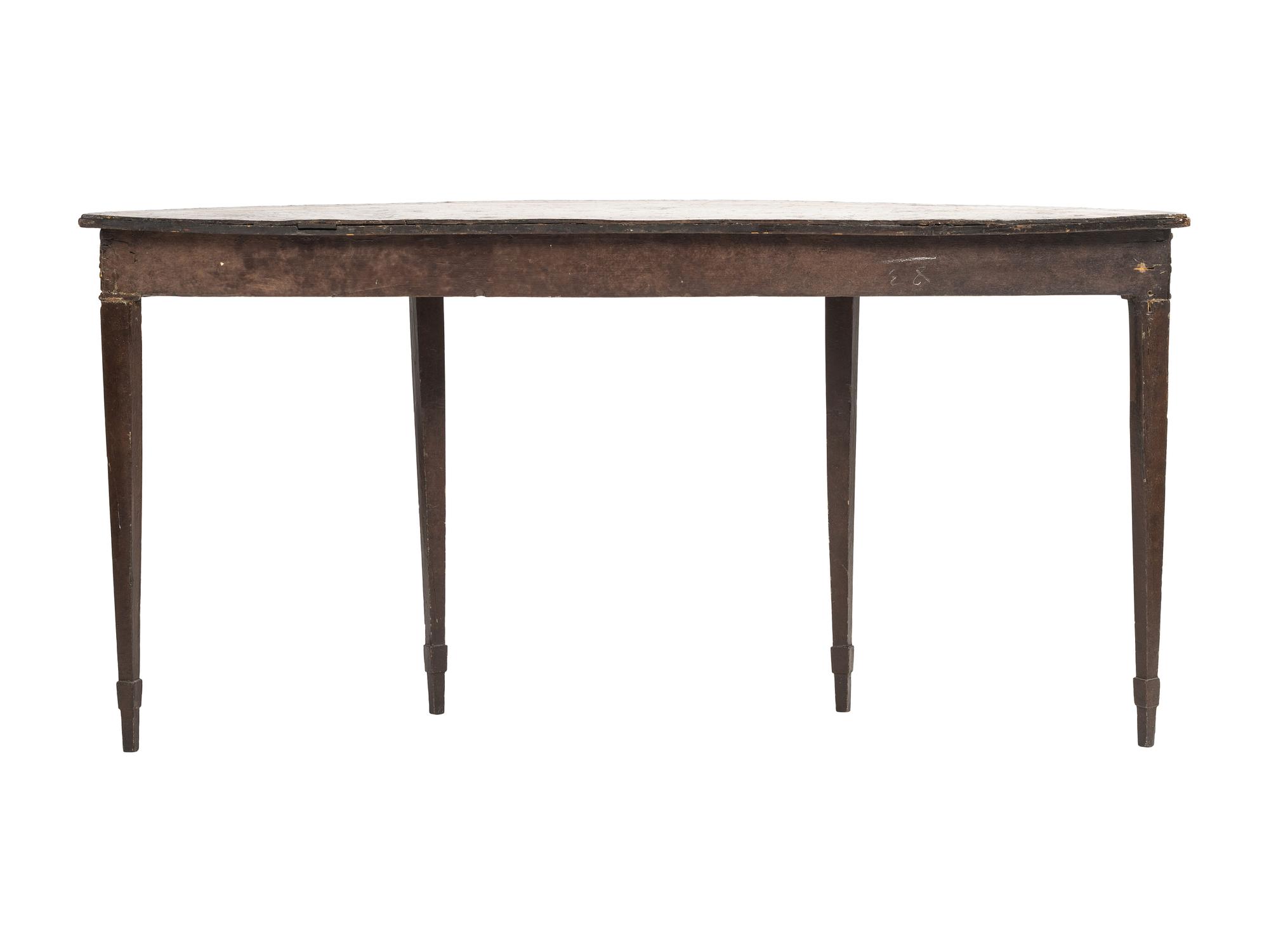 An Adam Style Demilune Mahogany Console Table